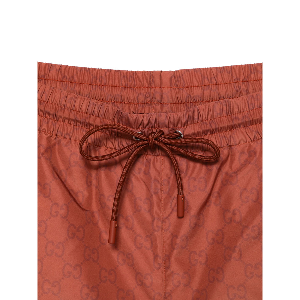 Gucci Brown Beachwear - Swim Shorts Men GUCCI