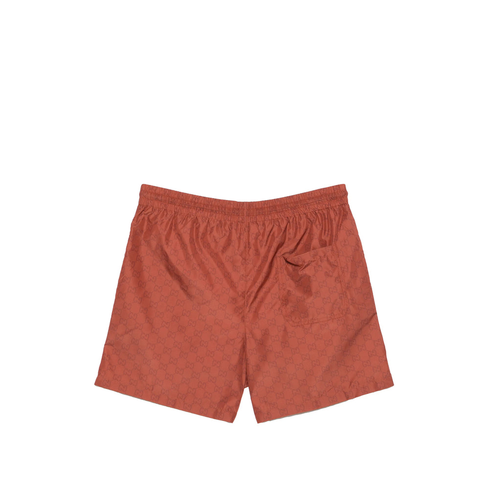 Gucci Brown Beachwear - Swim Shorts Men GUCCI