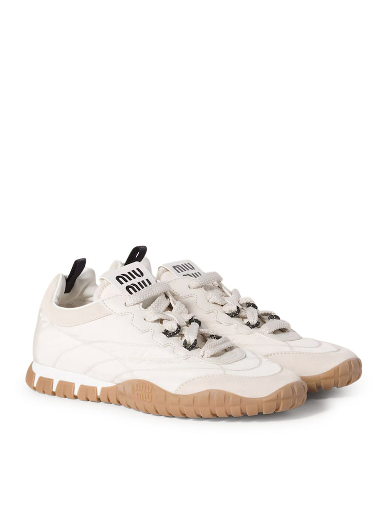 Miu Miu Women Tyre Sneakers In Technical Fabric And Suede MIU MIU