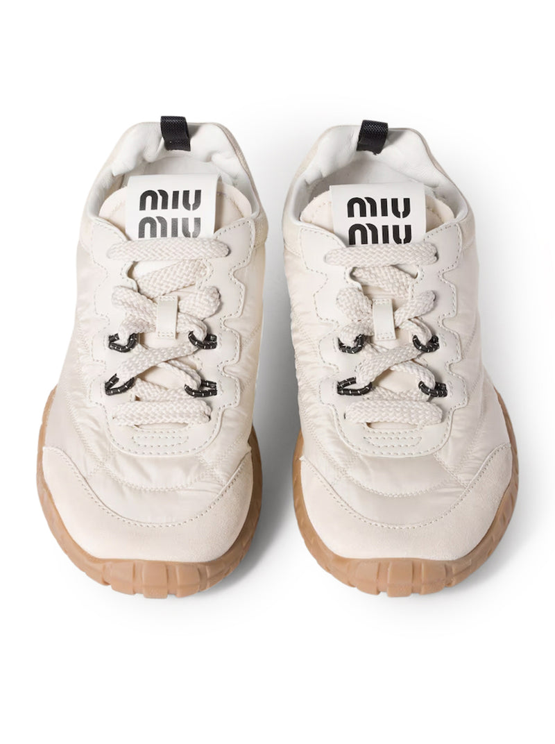 Miu Miu Women Tyre Sneakers In Technical Fabric And Suede MIU MIU