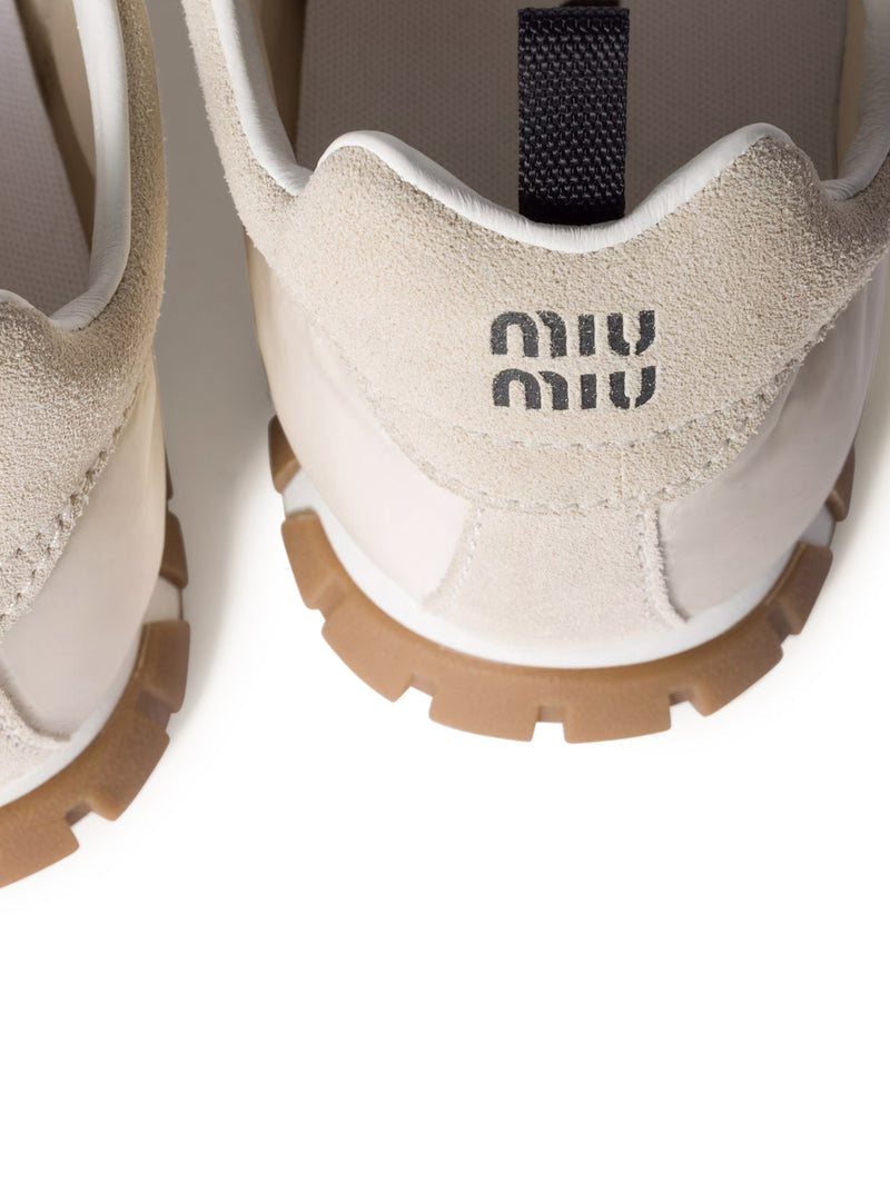 Miu Miu Women Tyre Sneakers In Technical Fabric And Suede MIU MIU