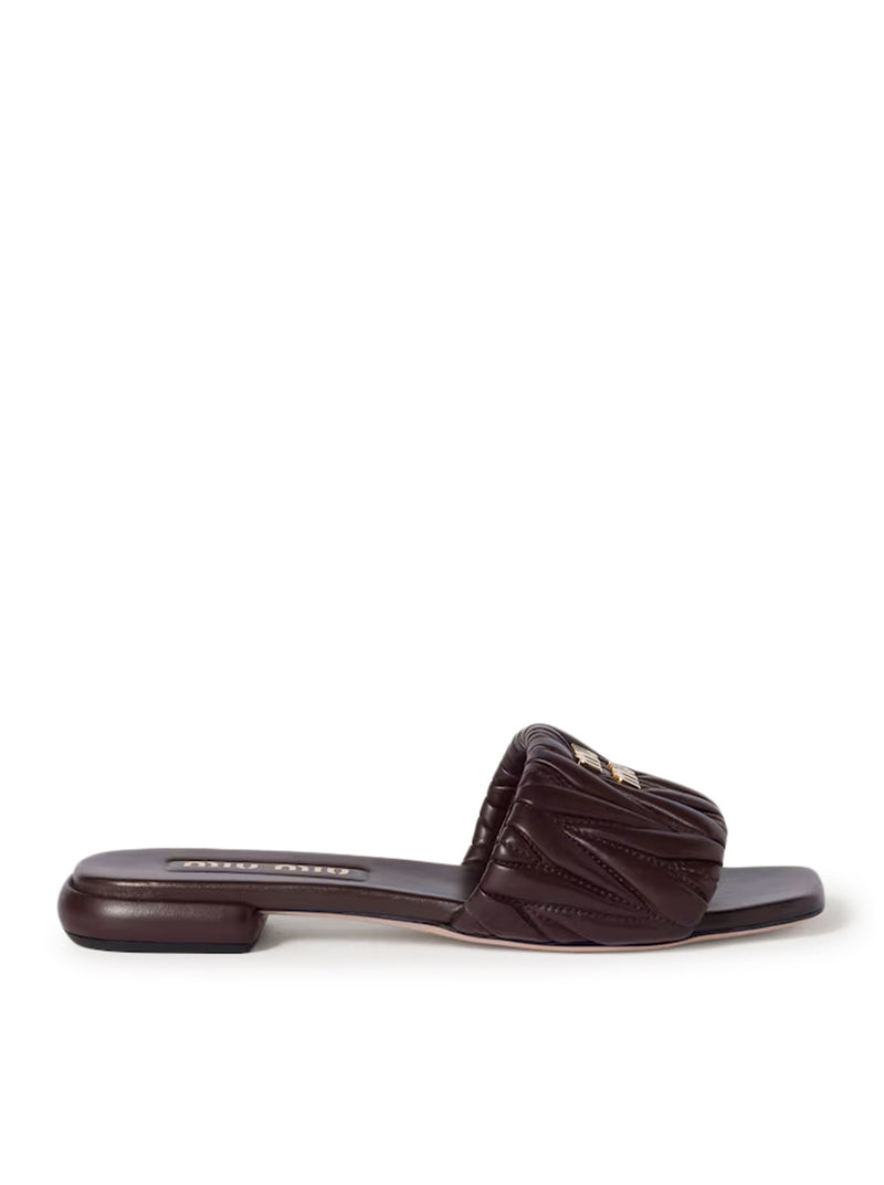 Miu Miu Women Nappa Matelassé Sandals MIU MIU