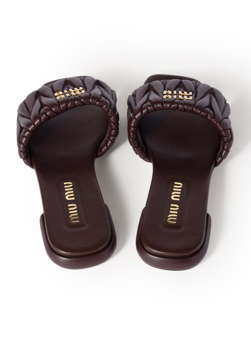 Miu Miu Women Nappa Matelassé Sandals MIU MIU