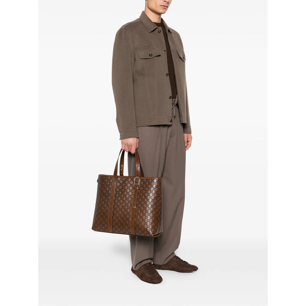 Gucci Brown Tote Bags Men GUCCI