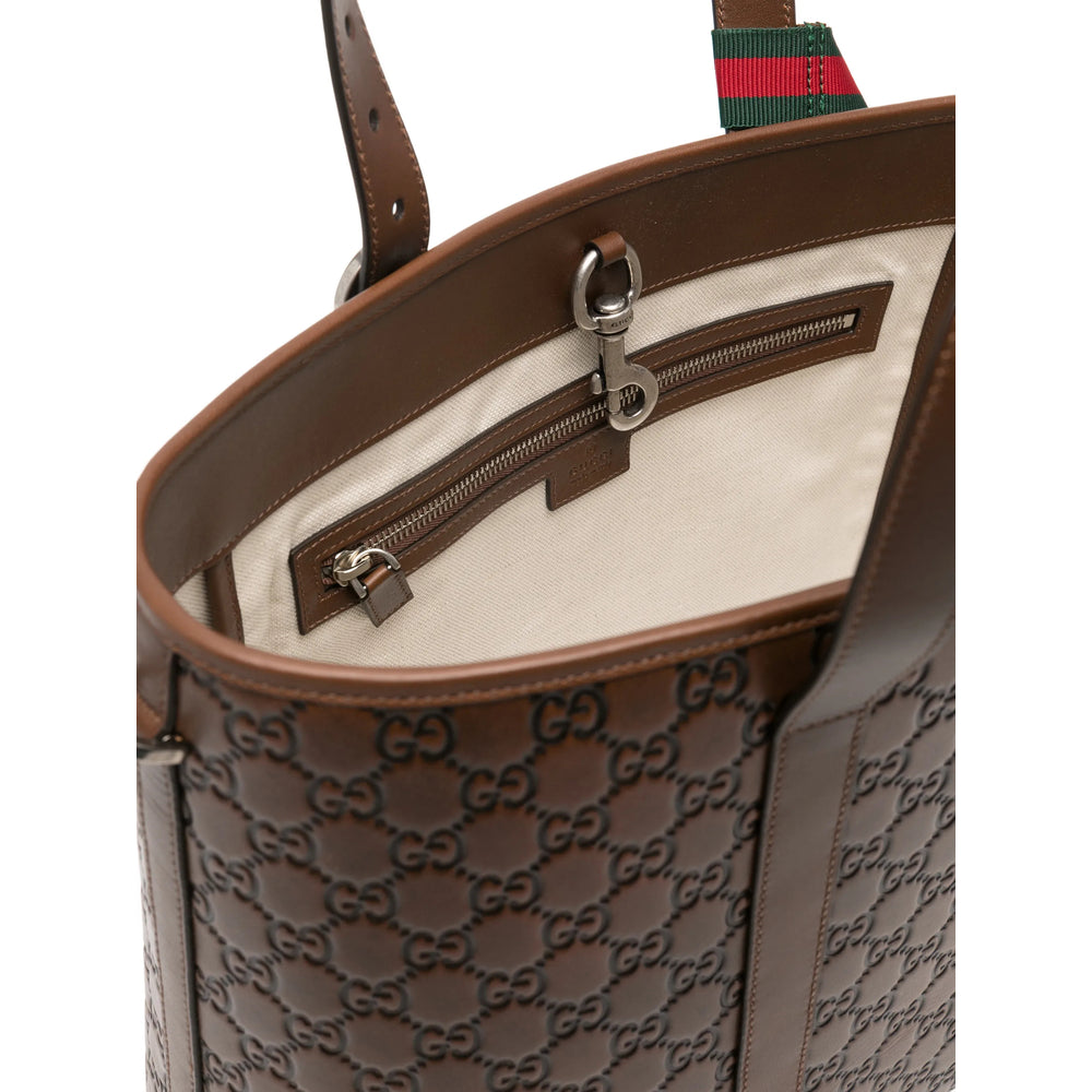 Gucci Brown Tote Bags Men GUCCI