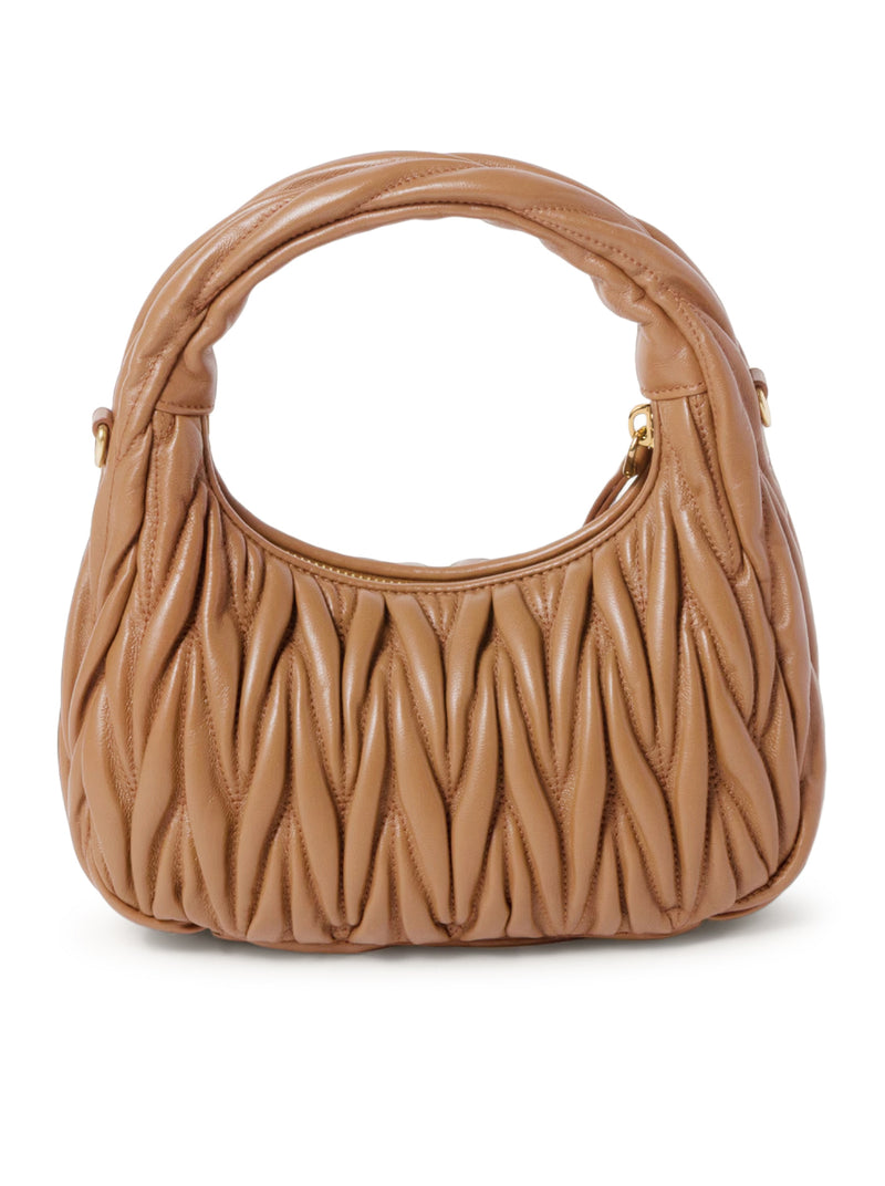 Miu Miu Women Wander Hobo Bag In Matelassé Nappa MIU MIU