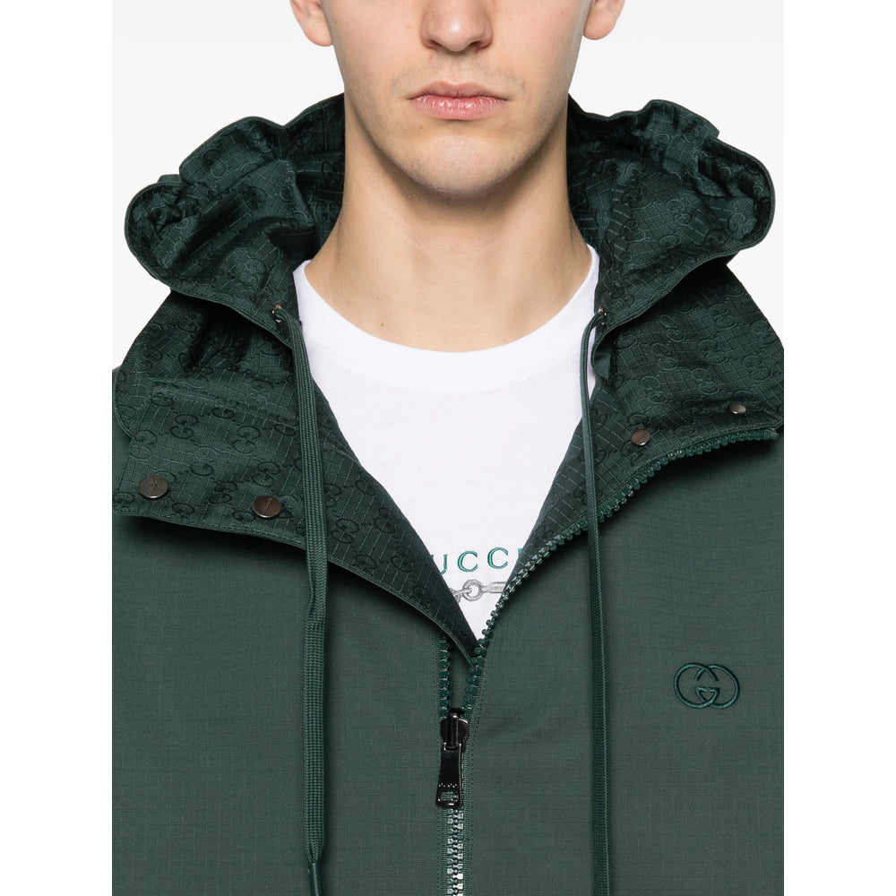 Gucci Green Jackets - Hooded Jackets Men GUCCI