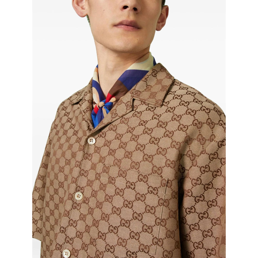 Gucci Brown Shirts Men GUCCI