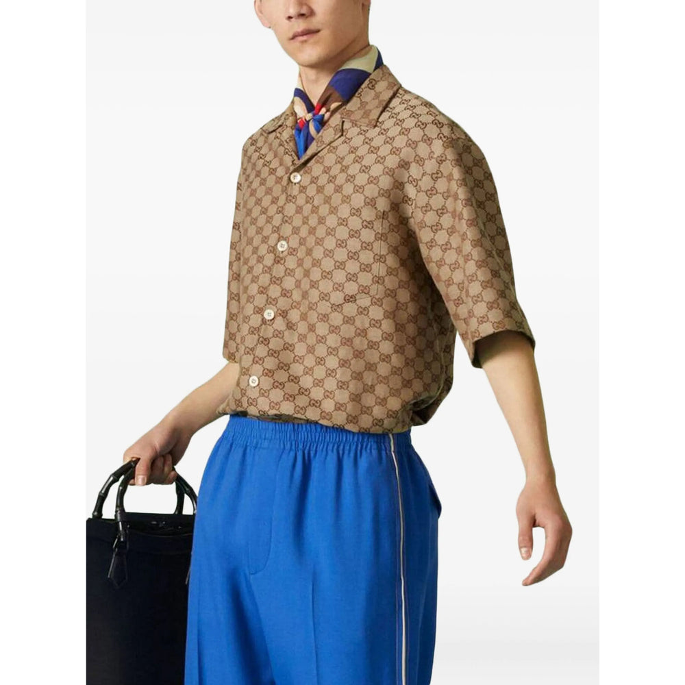 Gucci Brown Shirts Men GUCCI