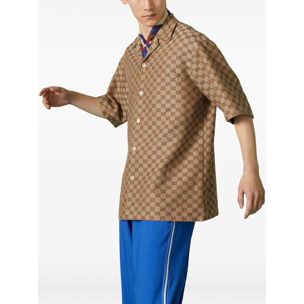 Gucci Brown Shirts Men GUCCI