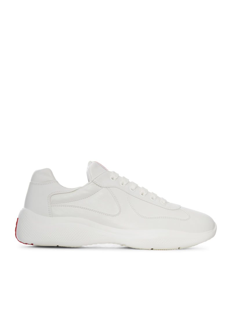 Prada Men America`S Cup Leather Sneakers PRADA