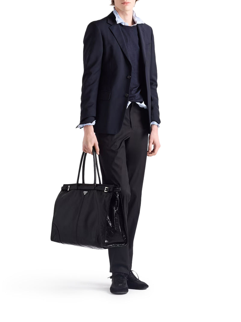 Prada Men Prada Bonnie Leather Shopping Bag PRADA