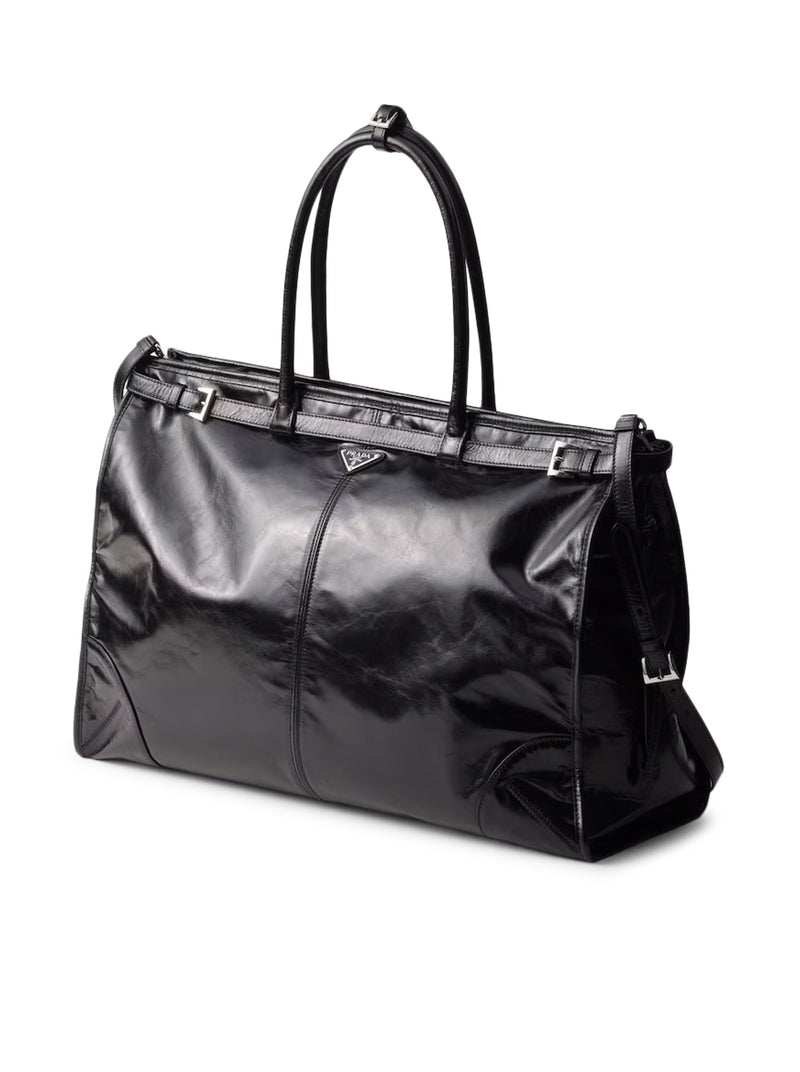 Prada Men Prada Bonnie Leather Shopping Bag PRADA