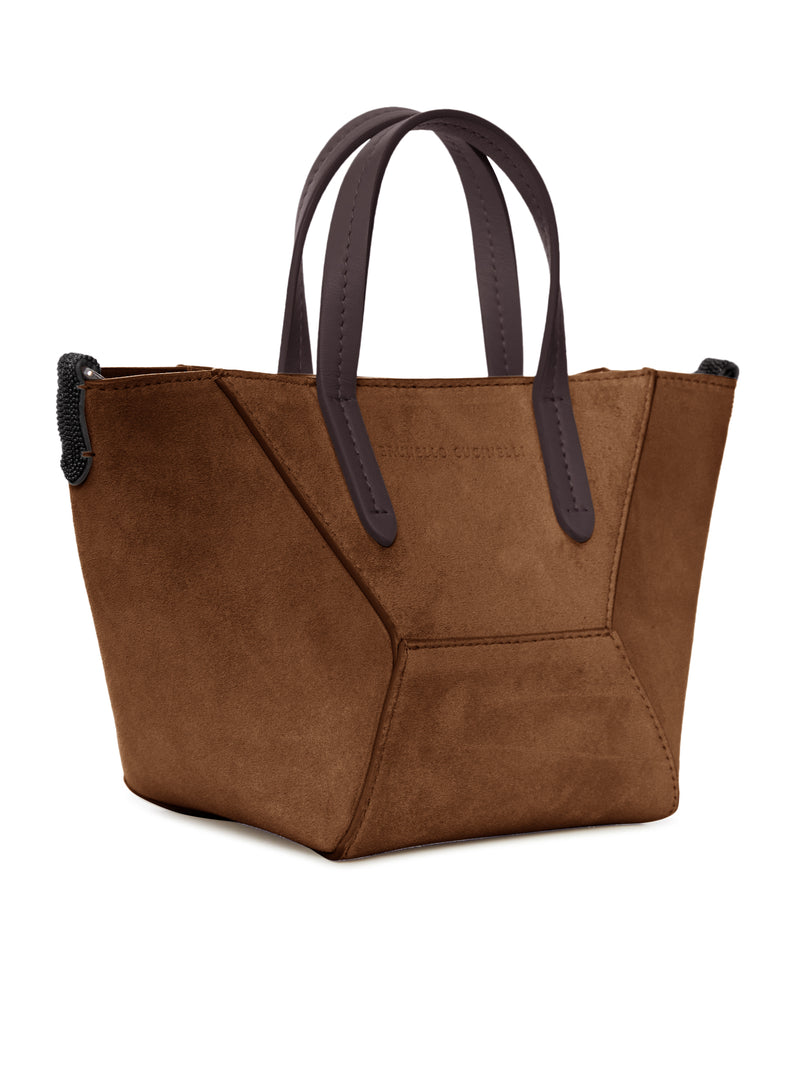 Brunello Cucinelli Women Mini Suede Bag With Shoulder Strap BRUNELLO CUCINELLI