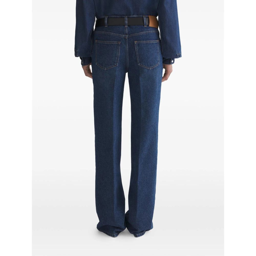 Mugler Blue Trousers - Straight Trousers Women MUGLER