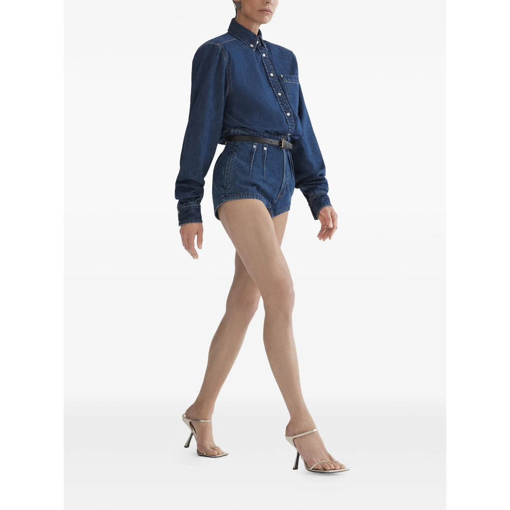 Mugler Blue Shorts - Tailored Shorts Women MUGLER