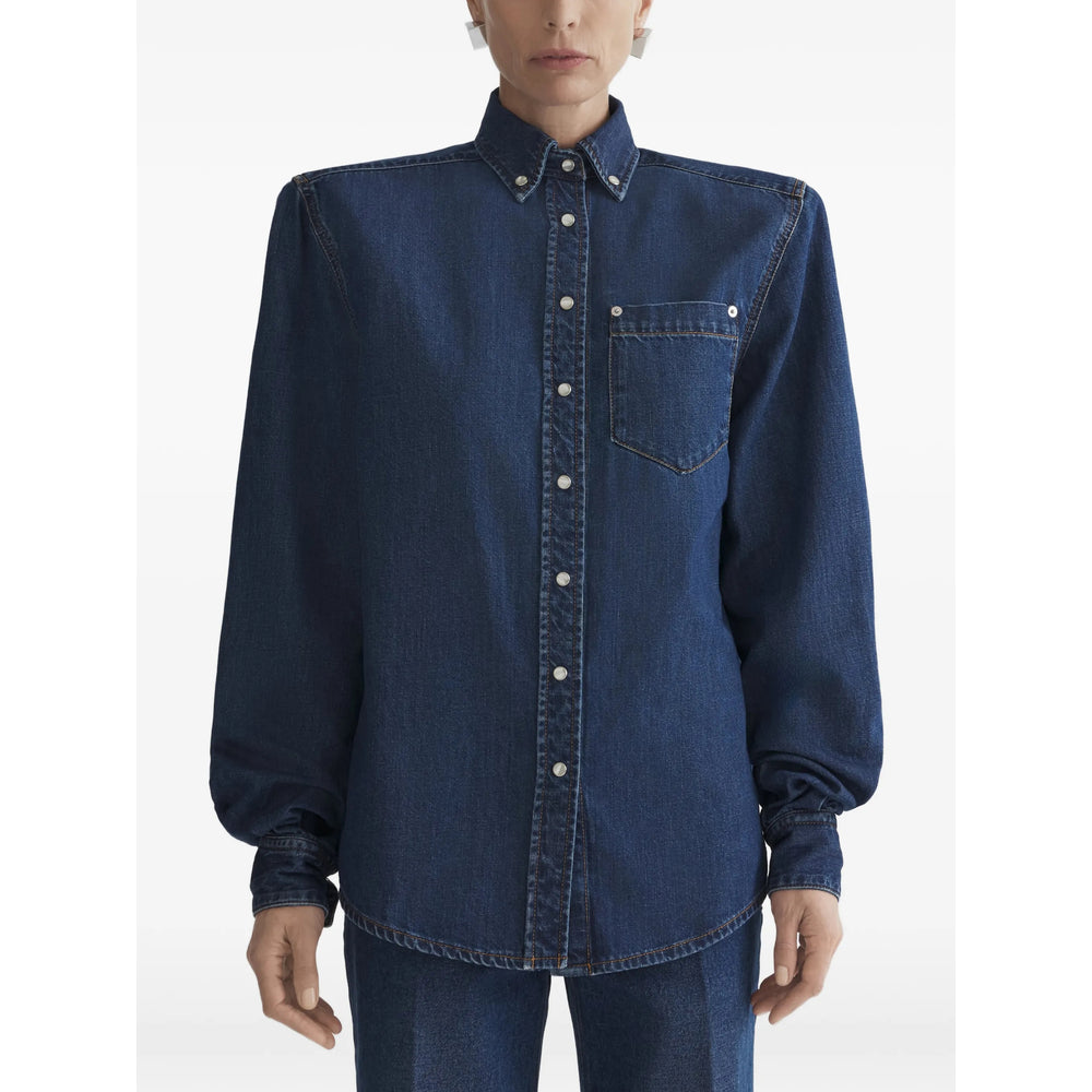 Mugler Blue Tops - Shirts Women MUGLER