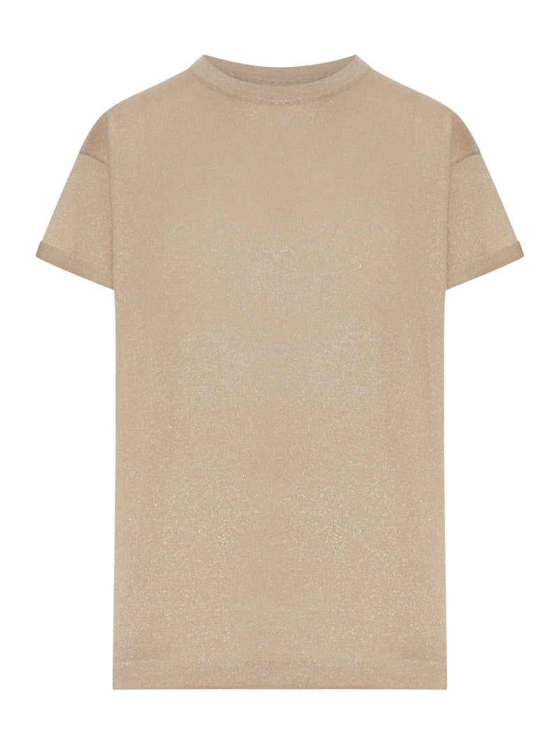 Brunello Cucinelli Women Cashmere And Silk Lurex T-Shirt BRUNELLO CUCINELLI