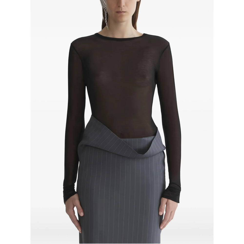 Mugler Black Tops - T-Shirts & Jerseys Women MUGLER