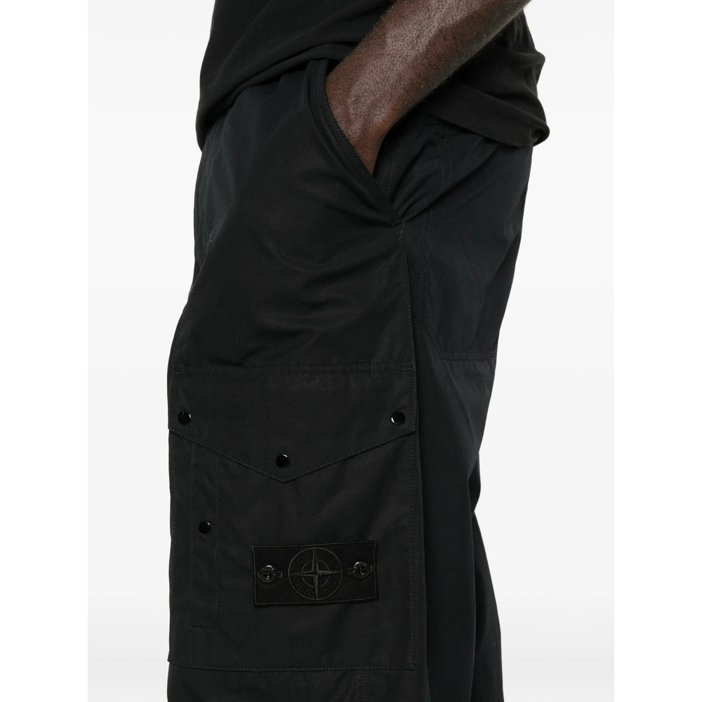 Stone Island Black Trousers - Regular & Straight-Leg Trousers Men STONE ISLAND