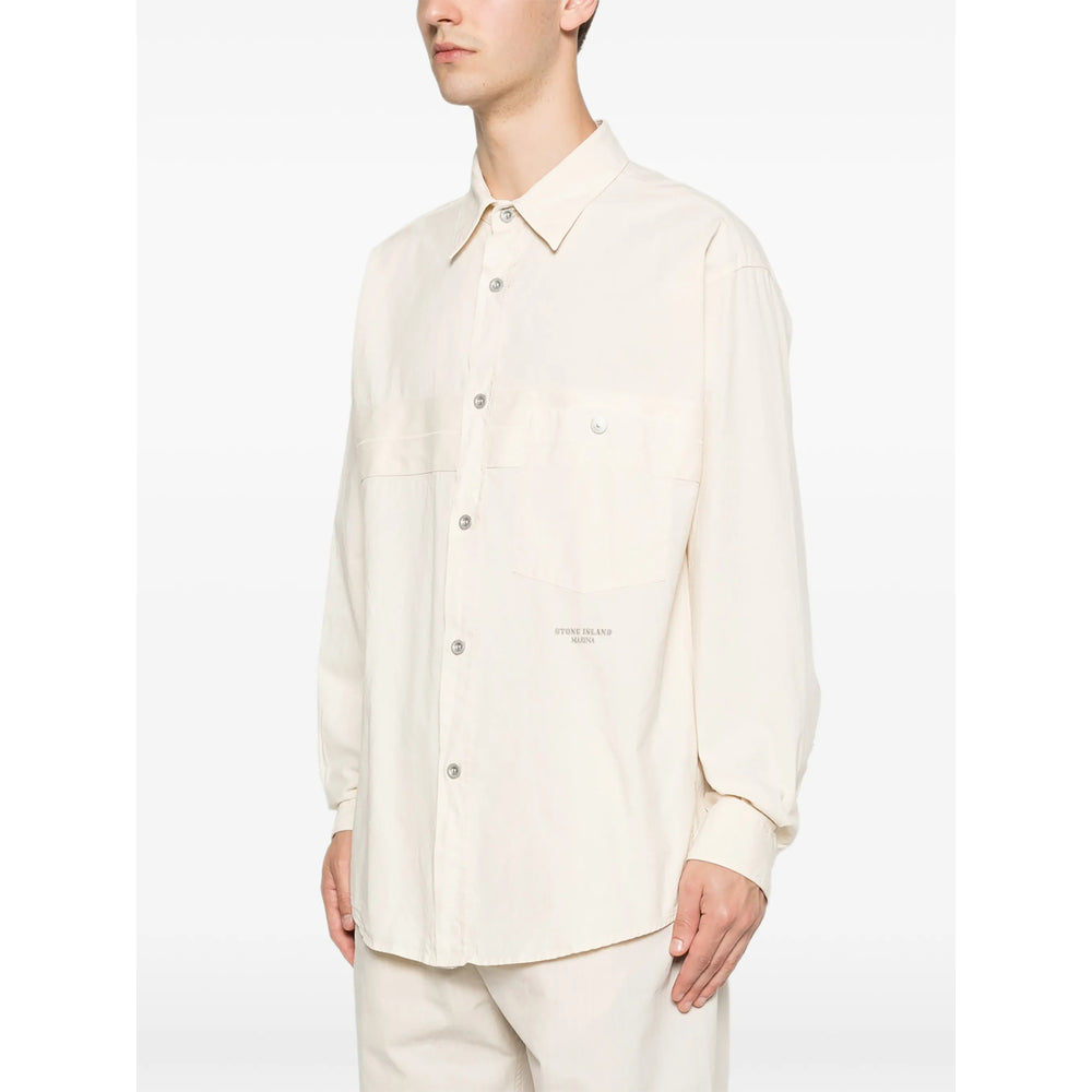 Stone Island Neutrals Jackets - Shirt Jackets Men STONE ISLAND