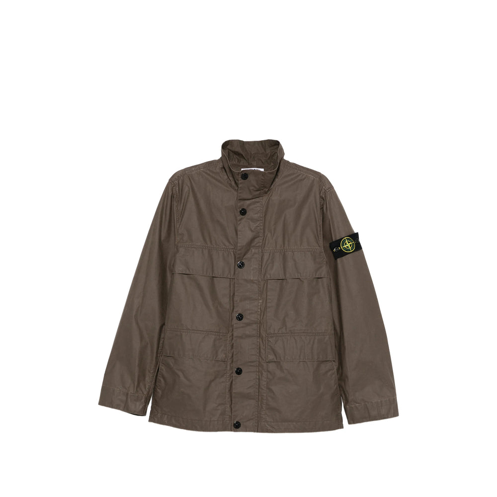 Stone Island Brown Jackets - Shirt Jackets Men STONE ISLAND