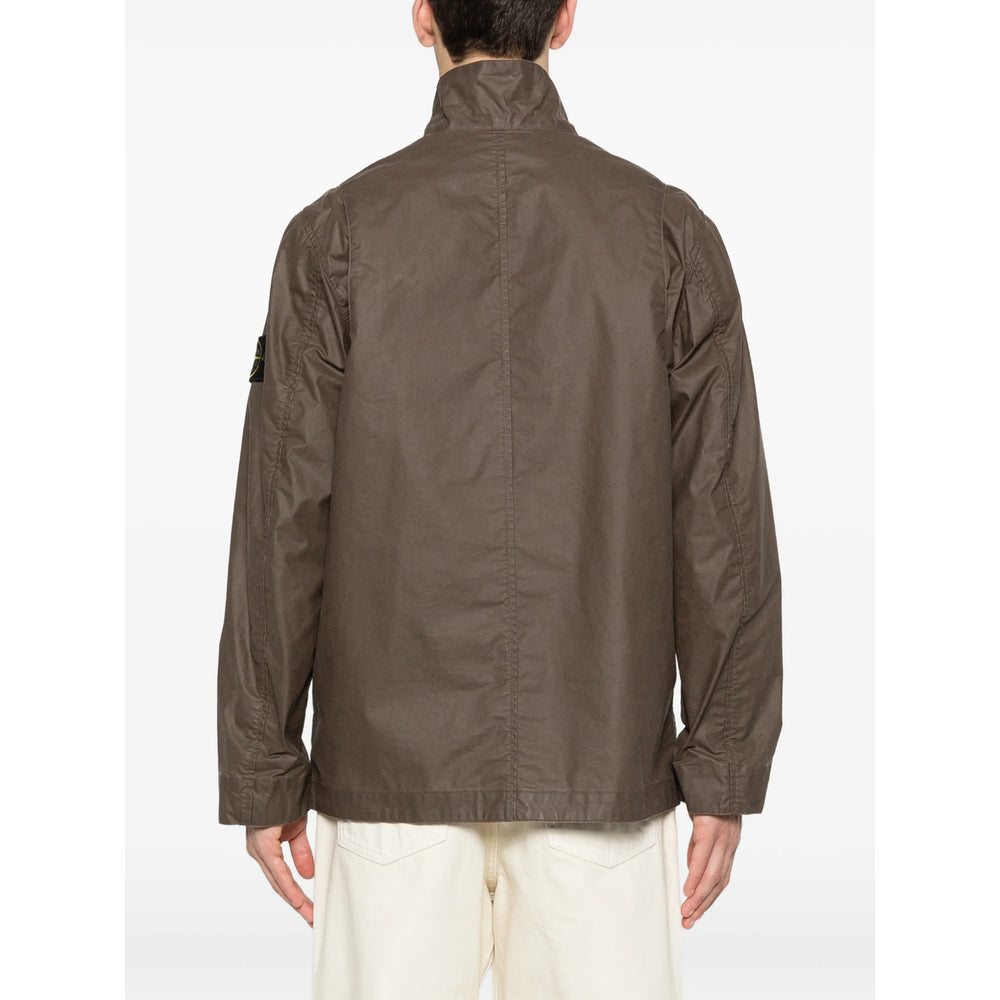 Stone Island Brown Jackets - Shirt Jackets Men STONE ISLAND