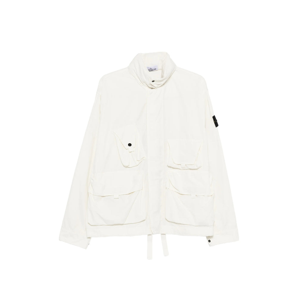 Stone Island White Jackets - Military Jackets Men STONE ISLAND
