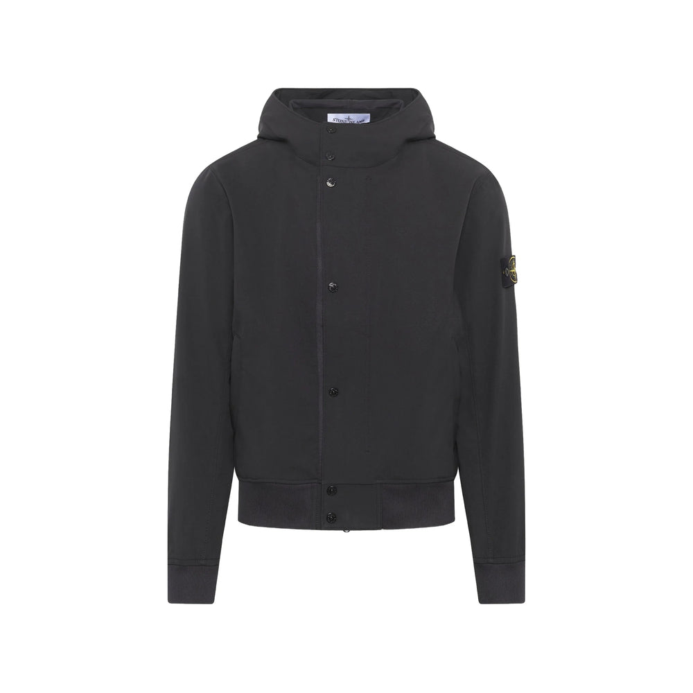 Stone Island Black Jackets - Hooded Jackets Men STONE ISLAND
