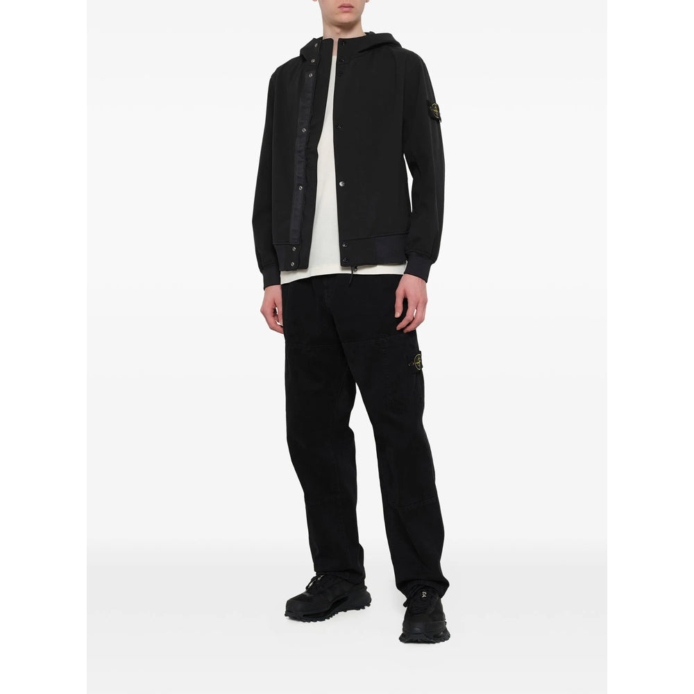 Stone Island Black Jackets - Hooded Jackets Men STONE ISLAND