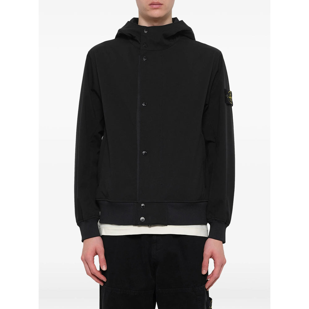 Stone Island Black Jackets - Hooded Jackets Men STONE ISLAND