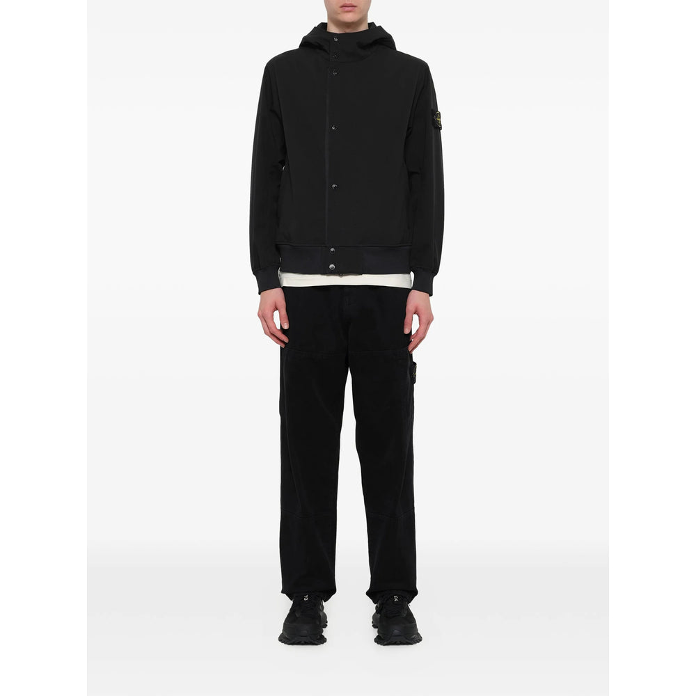 Stone Island Black Jackets - Hooded Jackets Men STONE ISLAND