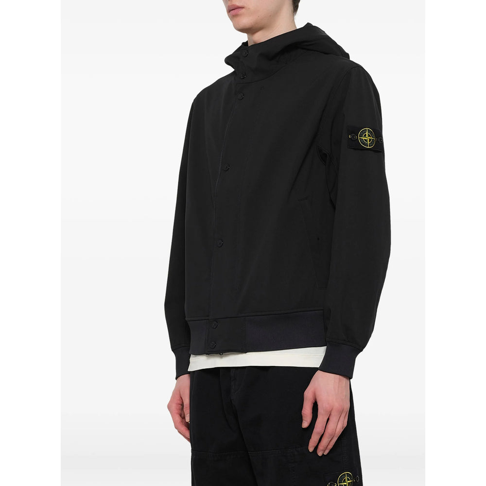 Stone Island Black Jackets - Hooded Jackets Men STONE ISLAND