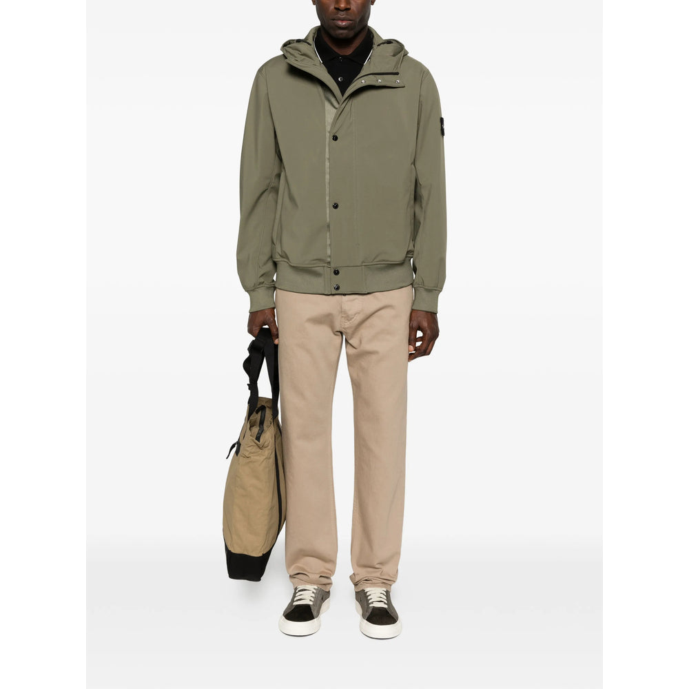 Stone Island Green Jackets - Hooded Jackets Men