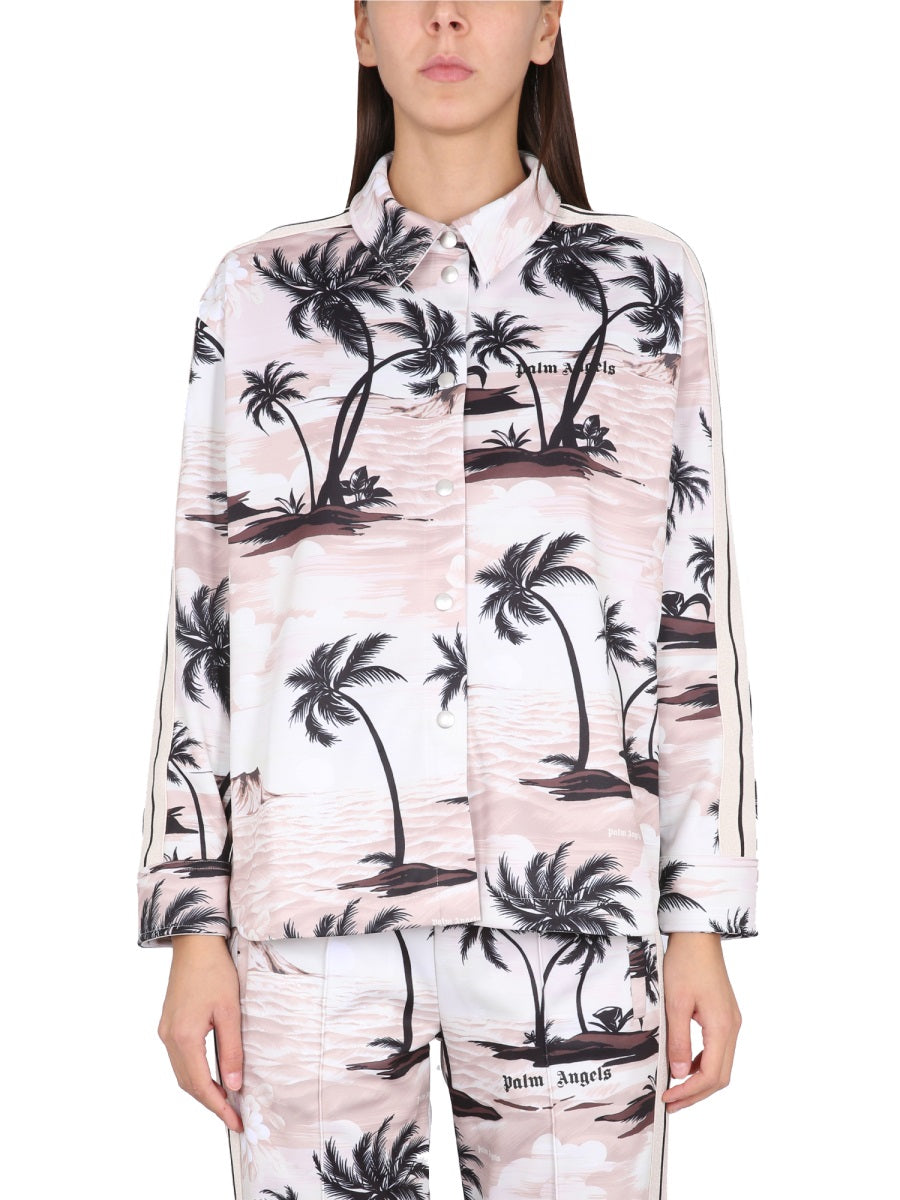 Palm Angels Women Island Print Shirt PALM ANGELS