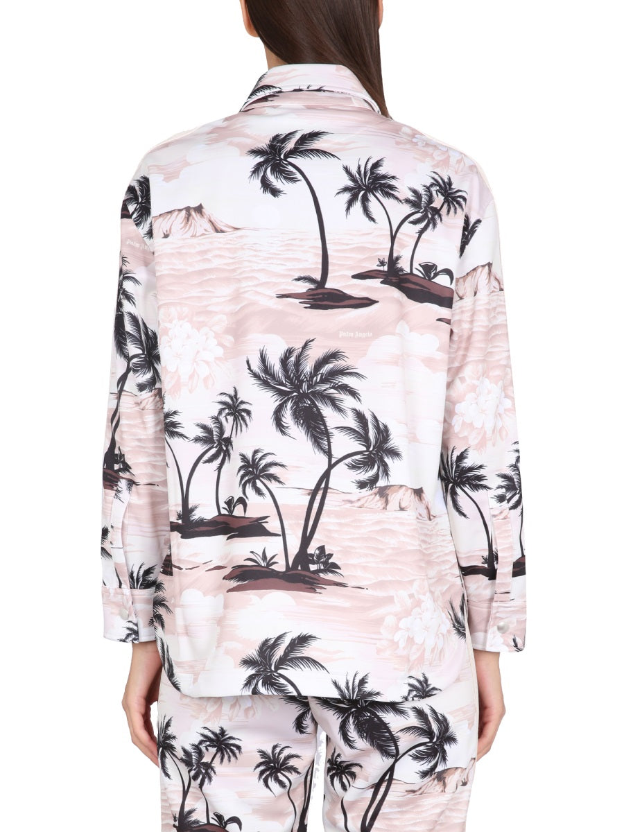 Palm Angels Women Island Print Shirt PALM ANGELS