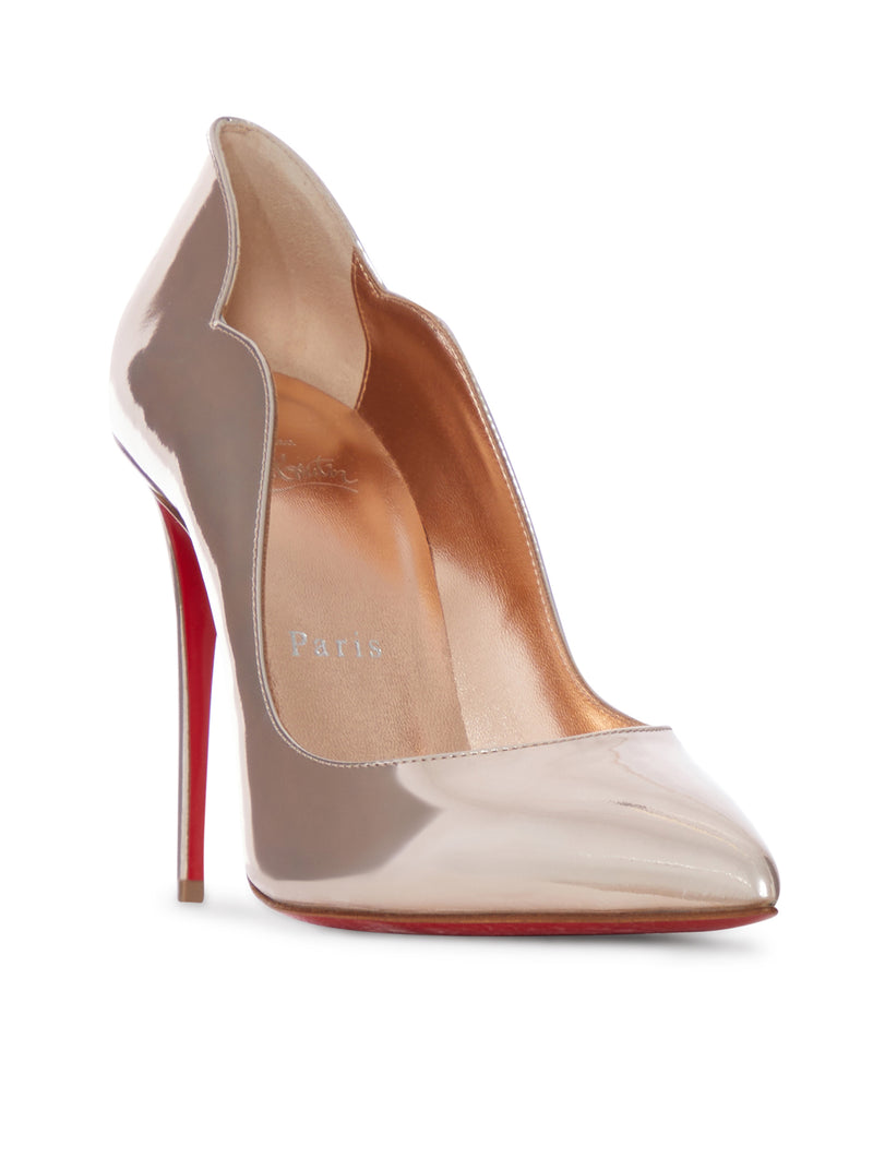 Christian Louboutin Women Nude Patent Leather Décolleté With Stiletto Heel CHRISTIAN LOUBOUTIN