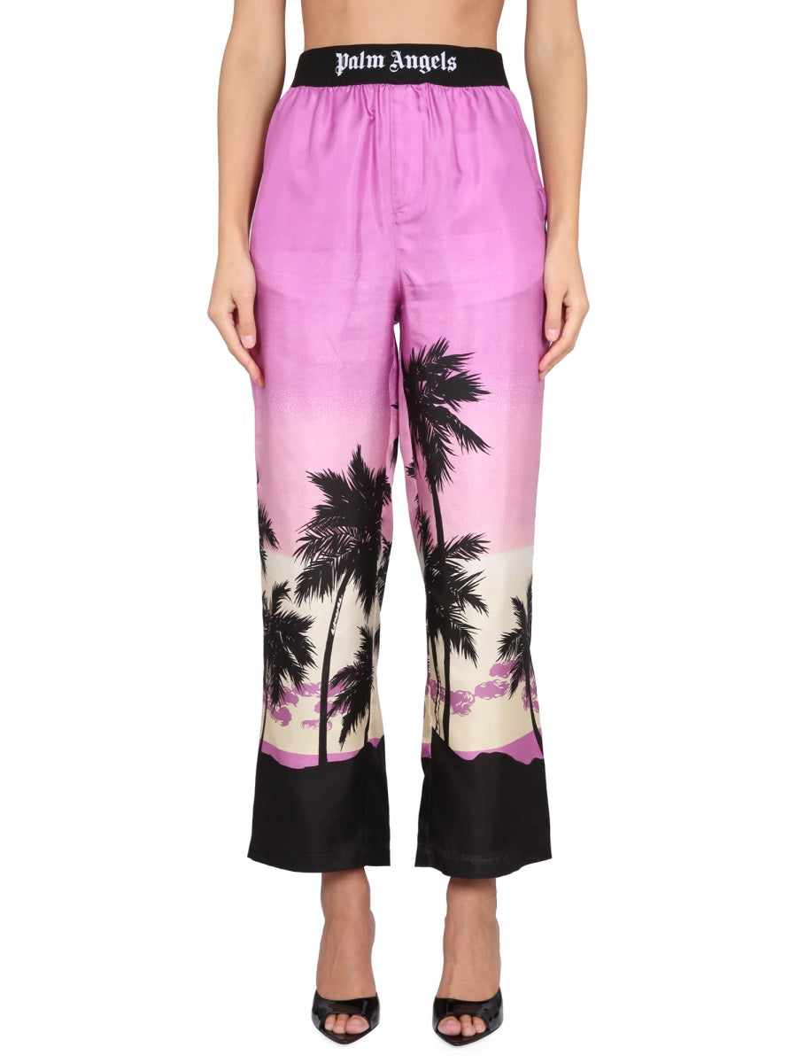 Palm Angels Women Pants With Sunset Print PALM ANGELS