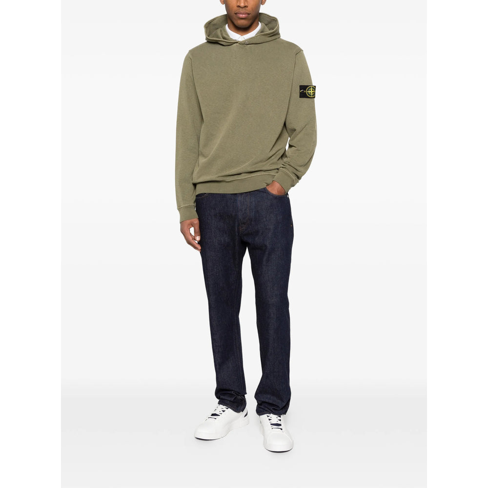 Stone Island Green Sweaters & Knitwear - Hoodies Men STONE ISLAND