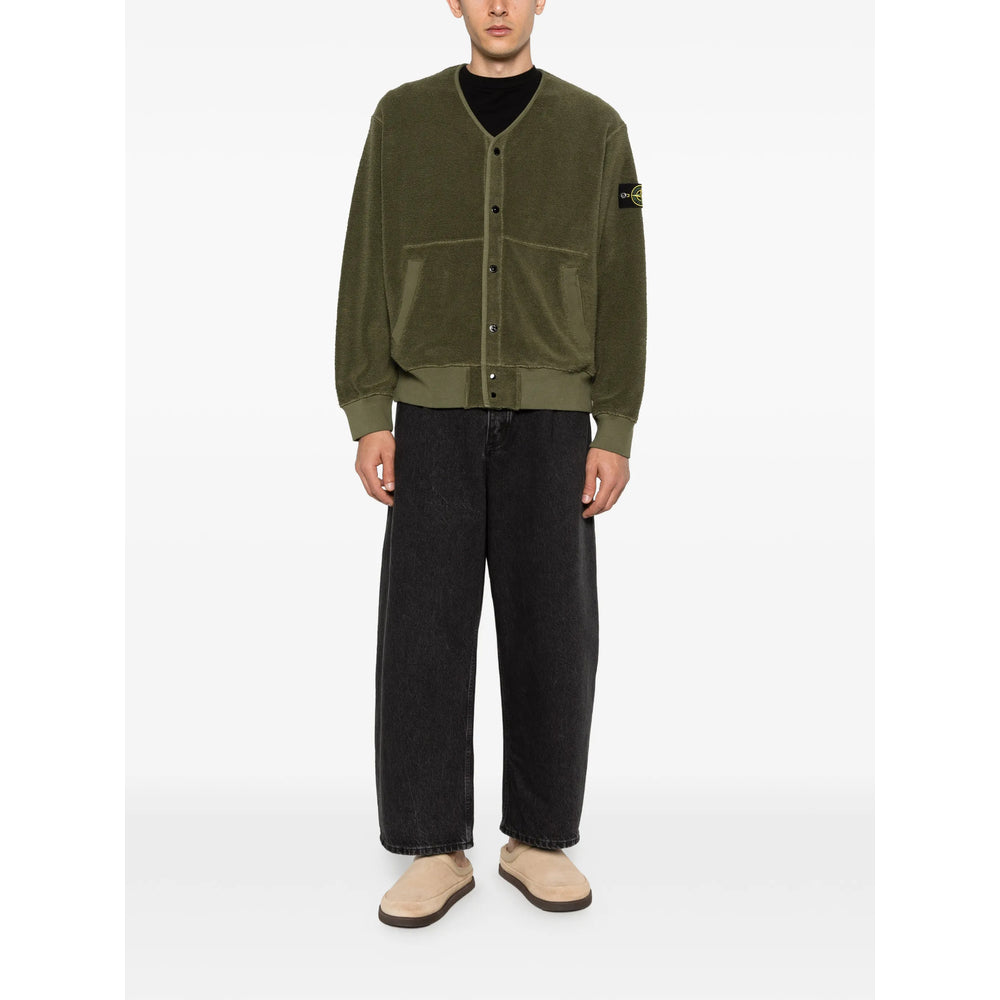 Stone Island Green Sweaters & Knitwear - Cardigans Men STONE ISLAND