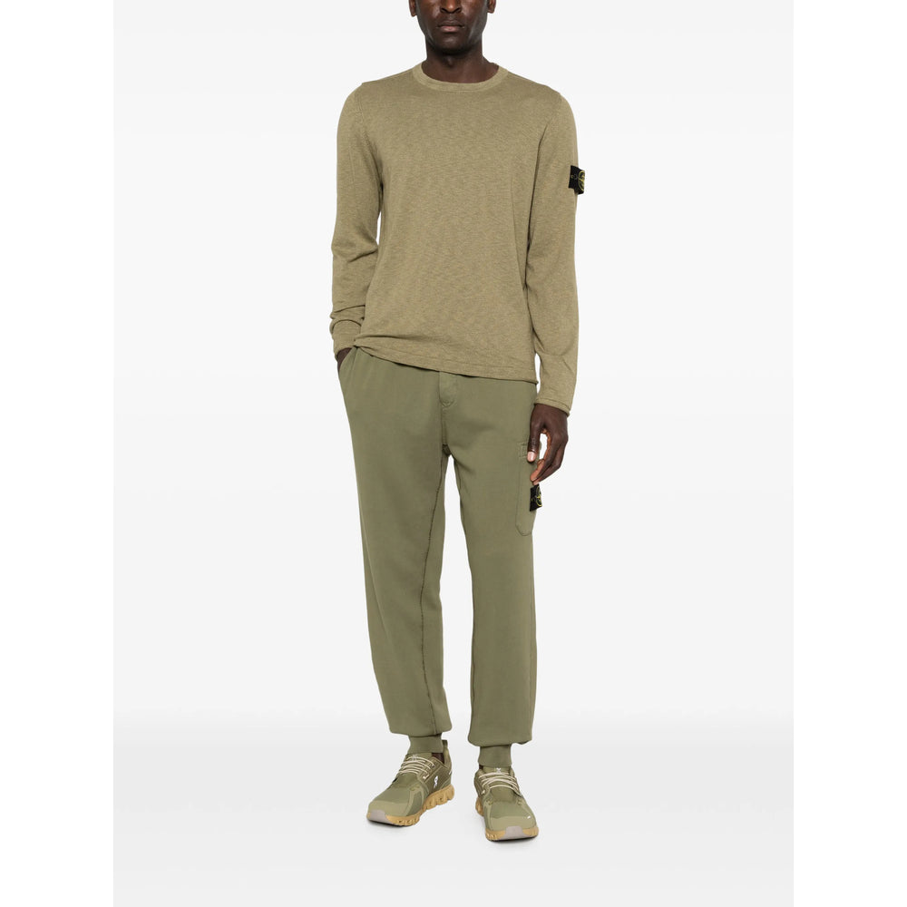 Stone Island Green Trousers - Track Pants Men STONE ISLAND