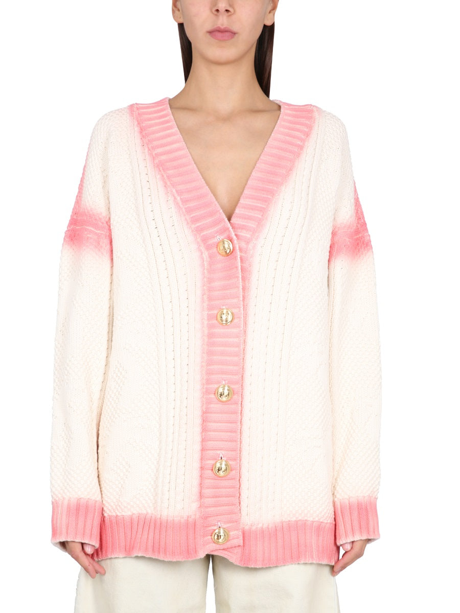Palm Angels Women Patent Leather Effect Palm Cardigan PALM ANGELS