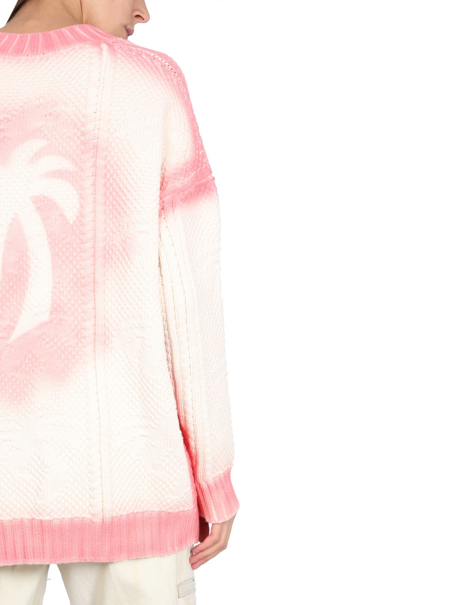 Palm Angels Women Patent Leather Effect Palm Cardigan PALM ANGELS