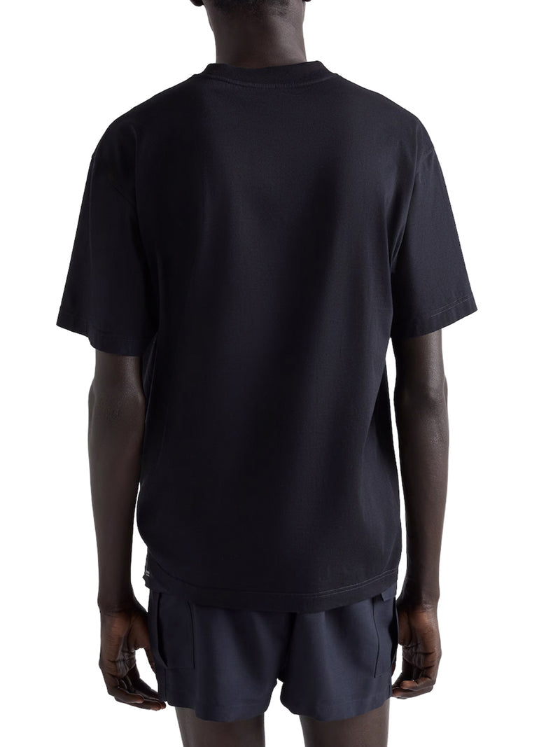 Prada Men Cotton T-Shirt With Embroidered Logo PRADA