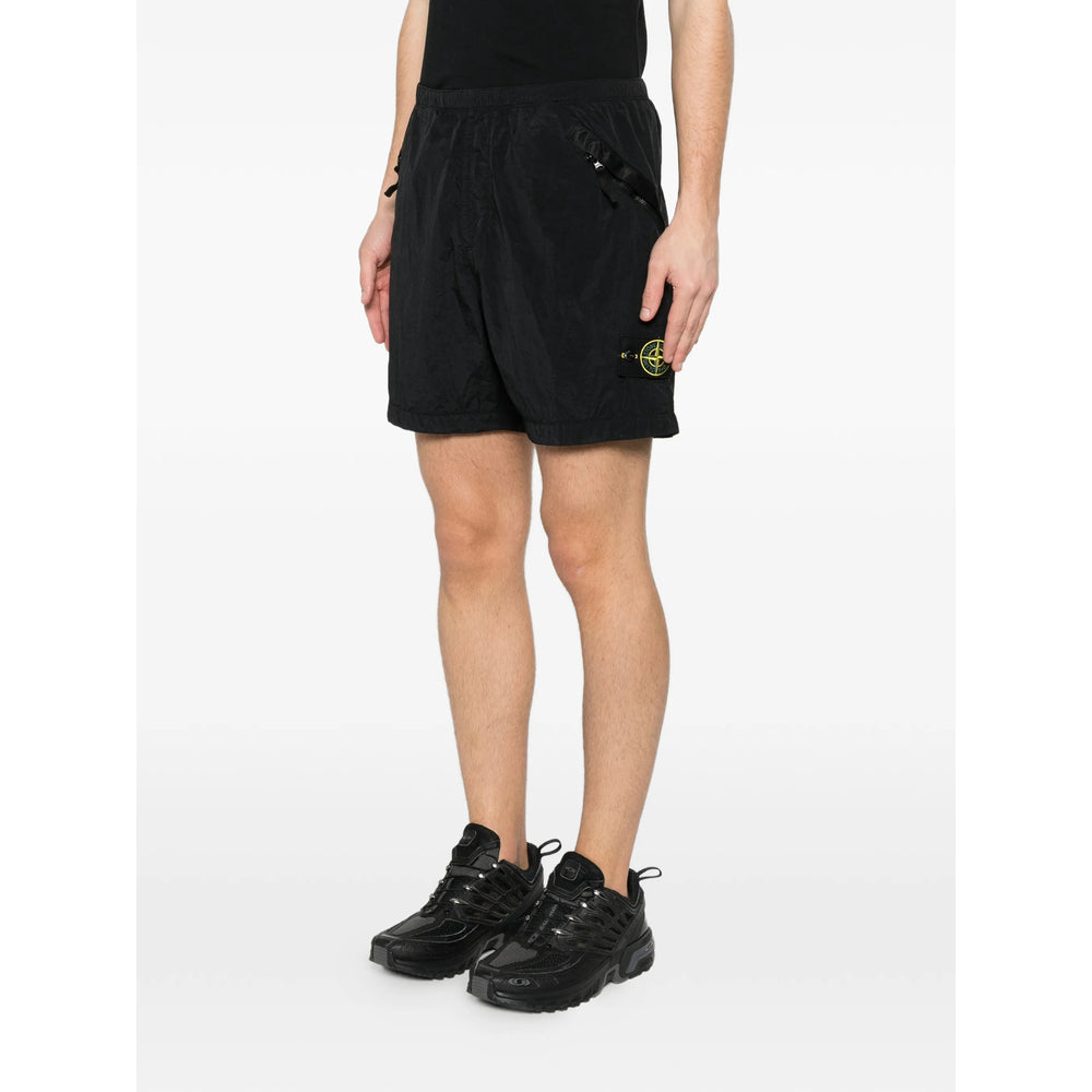 Stone Island Black Shorts - Cargo Shorts Men STONE ISLAND