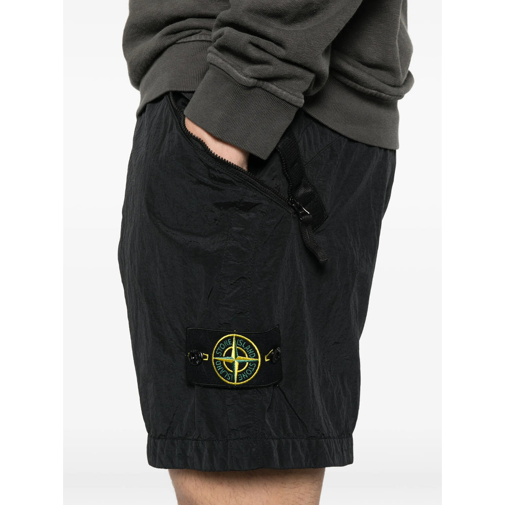 Stone Island Black Shorts - Cargo Shorts Men STONE ISLAND