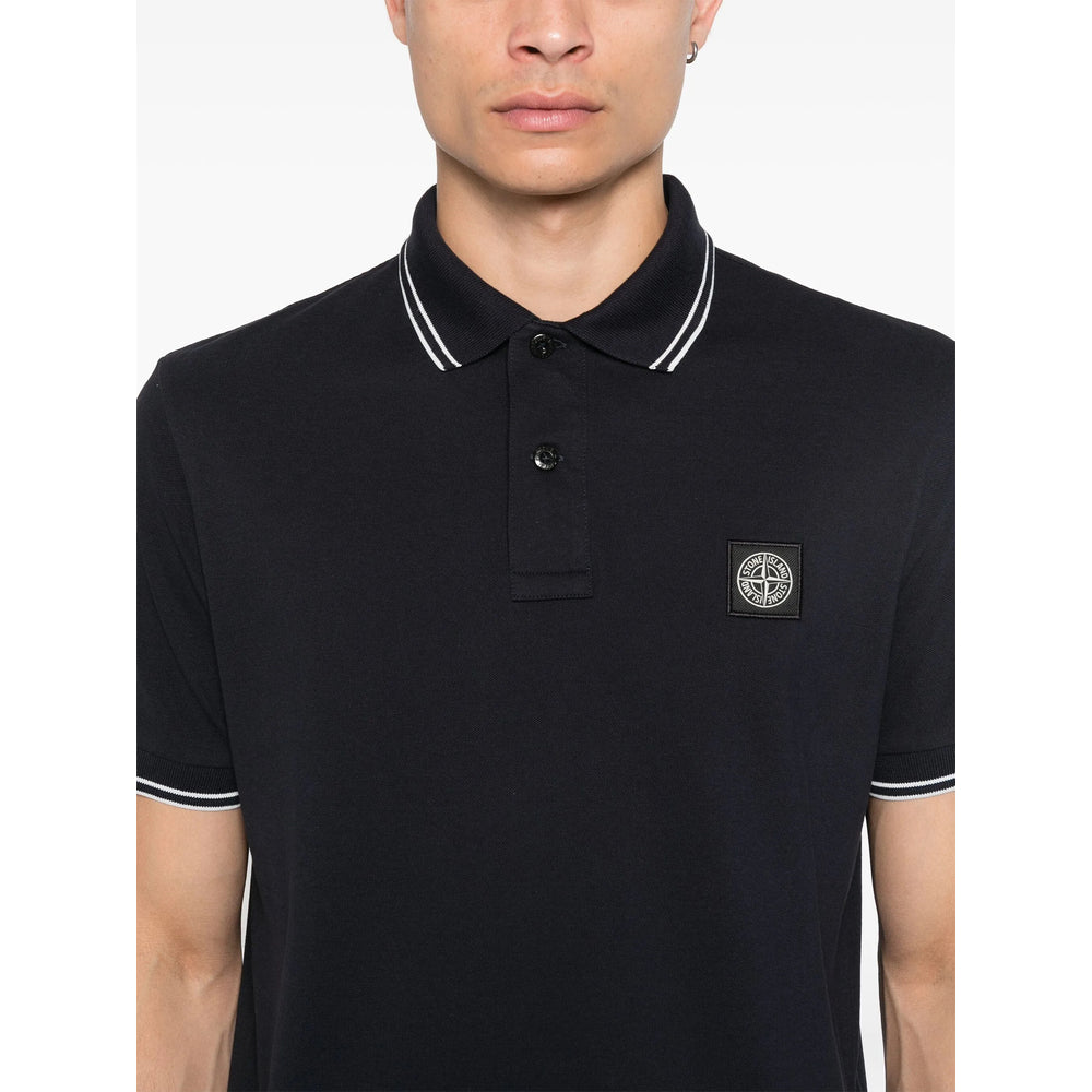 Stone Island Blue Polo Shirts Men STONE ISLAND