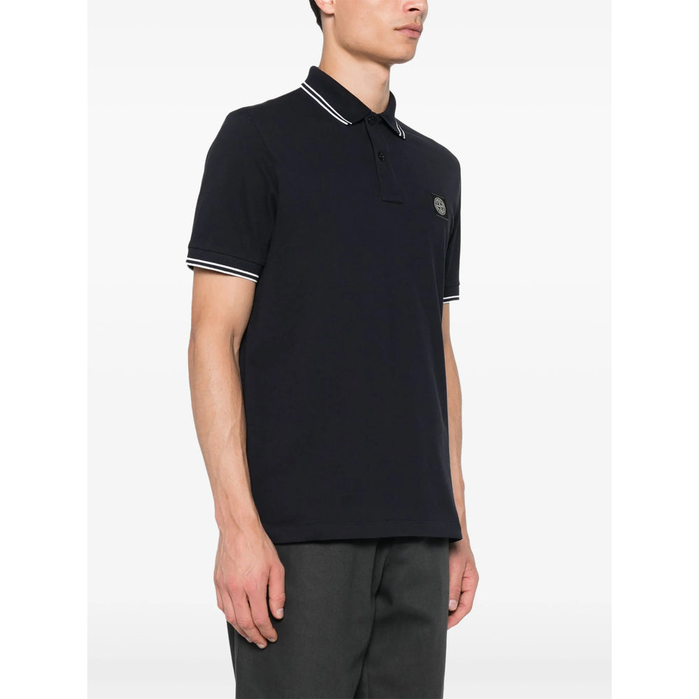 Stone Island Blue Polo Shirts Men STONE ISLAND