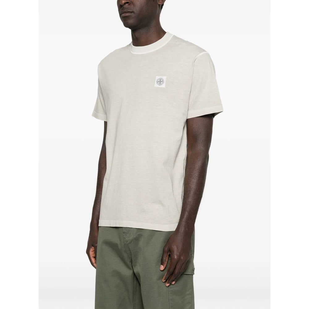 Stone Island Neutrals T-Shirts & Vests - T-Shirts Men STONE ISLAND