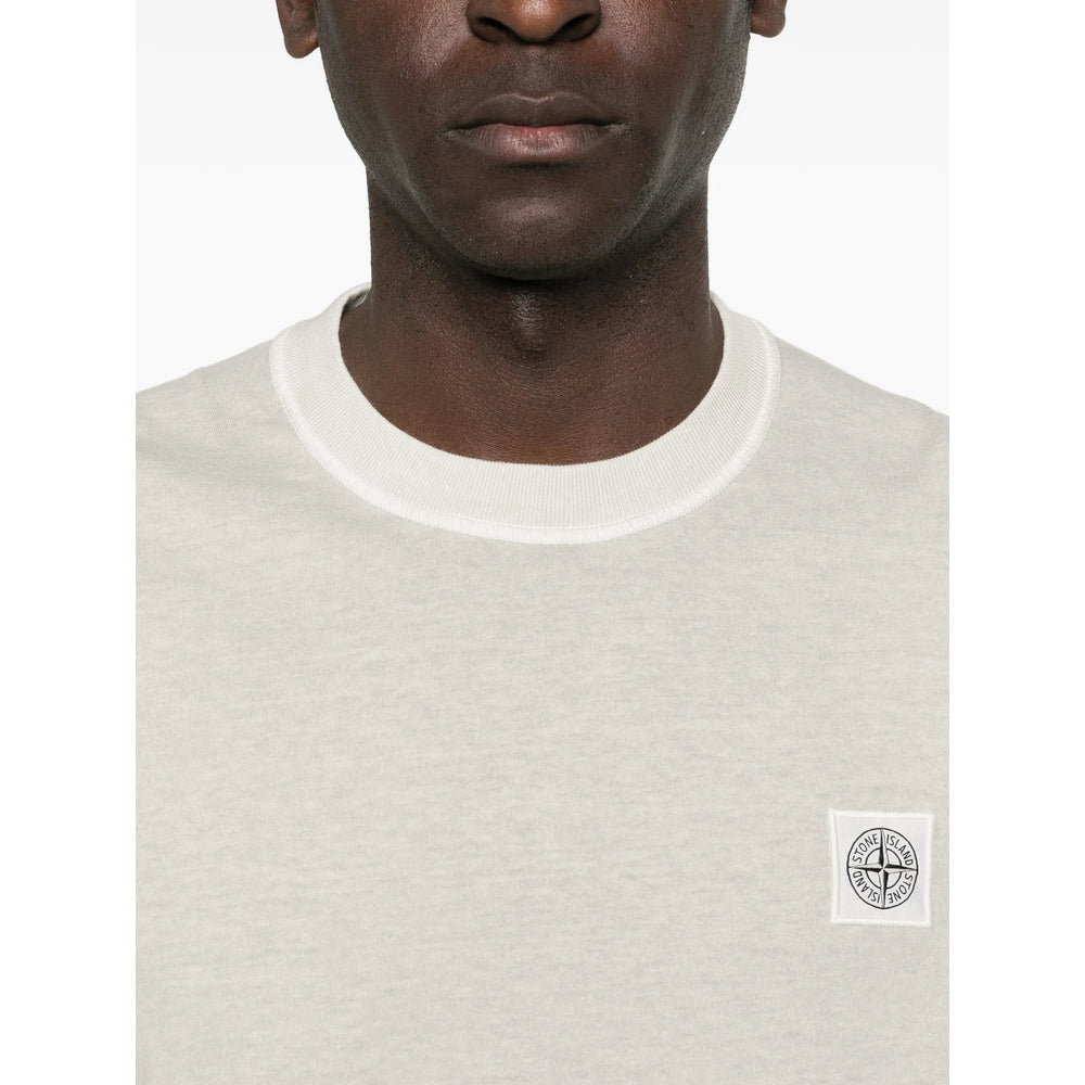 Stone Island Neutrals T-Shirts & Vests - T-Shirts Men STONE ISLAND